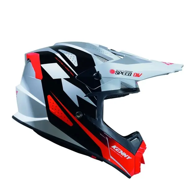 Łatwy zwrot Kask Cross/Enduro Track Graphic Speed Black Red biały/czarny / czerwony S Kenny Racing 261-0303021-5462