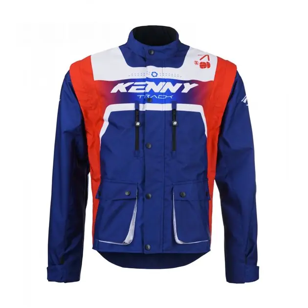 Dostępne od ręki Kenny Racing Kurtka Adventure/Enduro Track Patriot Czerwony/Niebieski / Biały Fluo L 251-3704010-5628