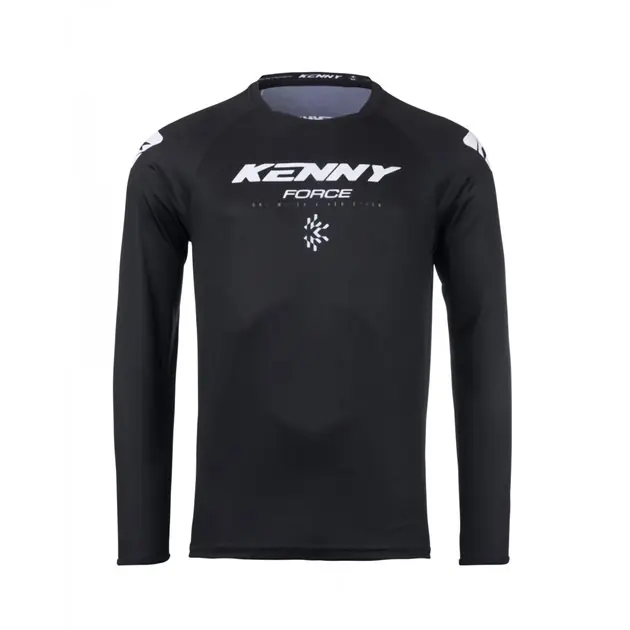 Ograniczona ilość Koszulka Cross Enduro Force Solid Black Czarny/Biały XXL Kenny Racing 251-3504011-5809