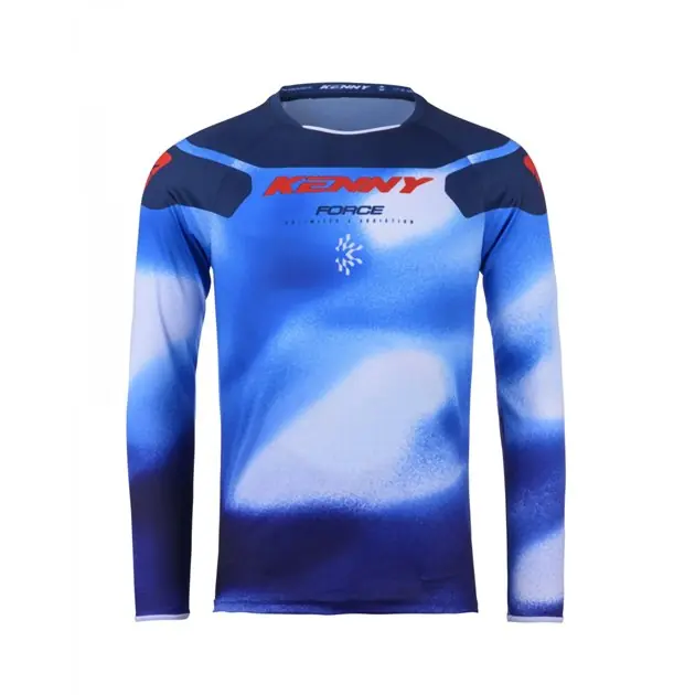 Nowy Koszulka Cross Enduro Force Fog Blue Niebieski/Czerwony M Kenny Racing 251-3504011-5502