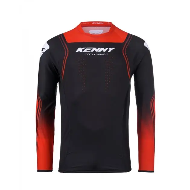 Niska cena Koszulka cross/enduro Kenny Racing Titanium Red Czarny/Czerwony L 251-3301011-5601
