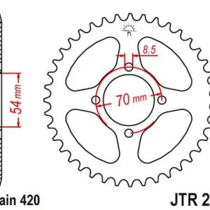 Zębatka tylna Honda C 50/70 (40, ŁAŃC. 420) JT JTR257.40 Dodaj do koszyka