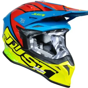 Tylko do końca tygodnia Kask JUST1 J39 THRUSTER fluo yellow blue red black gloss XS