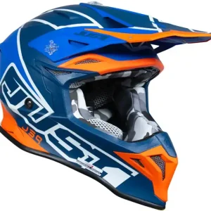 Rabat Kask JUST1 J39 THRUSTER blue orange white matt XS