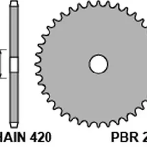 PBR ZĘBATKA TYLNA 2S 46 L (ŁAŃC. 420) (MADE IN ITALY) Najlepsza cena