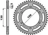 Bestseller PBR ZĘBATKA TYLNA 300 42 C45 TDM 900 (02-12) (JTR300.42) (ŁAŃC. 525) (MADE IN ITALY)