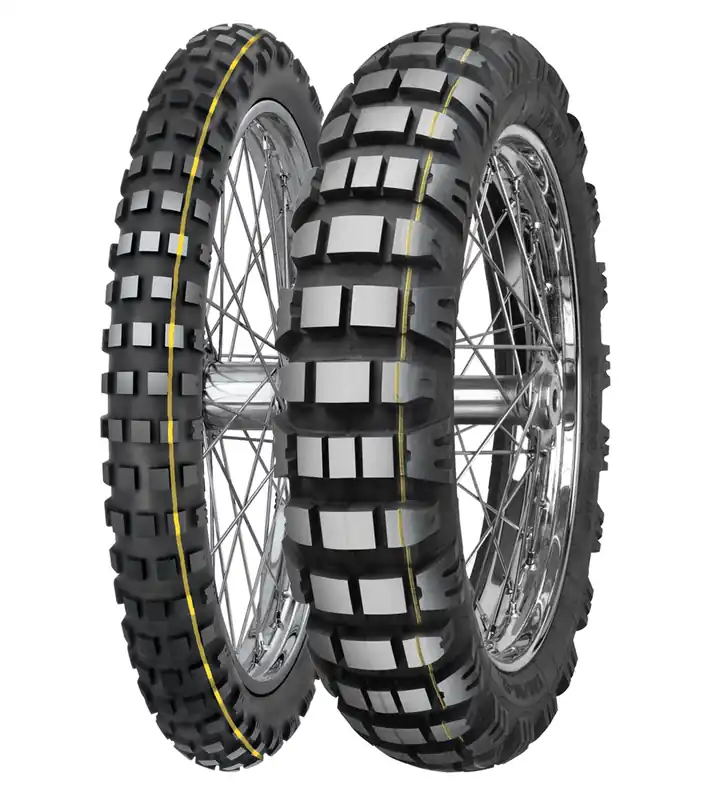 Oferta MITAS KOMPLET OPON (24555) 100/90-19 E-09 DAKAR (57R) TL 2022 + (24112) 130/80-17 E-09 DAKAR (65R) TL 2022