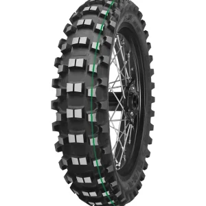 Taniej MITAS OPONA 110/100-18 C-18 (64R) TT SUPER LIGHT EXTREME (ZIELONY PASEK) TYŁ 2022 (26330)