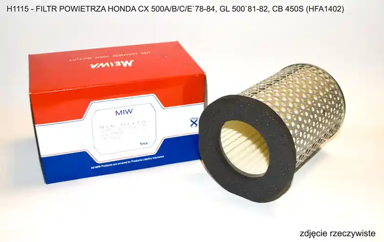 MIW (MEIWA) FILTR POWIETRZA HONDA CX 500A/B/C/E`78-84, GL 500`81-82, CB 450S (HFA1402) Obniżka ceny