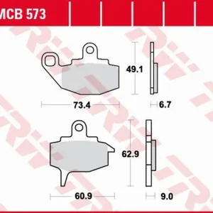 TRW ZF KLOCKI HAMULCOWE KH130 ORGANIC KAWASAKI KX 125/250/500 ‘87-‘88, KLR 650 ‘87-‘88, PRZÓD Hit sprzedaży