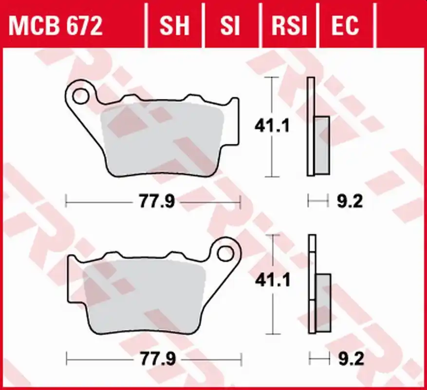 TRW ZF KLOCKI HAMULCOWE KH213 ECO ORGANIC HONDA NX 500/650 DOMINATOR ‘95-‘01, SLR 650 ‘97-‘98, KTM SX/EXC/EGS/LC4/DUKE 125/250/300/350/360/390/400/450/500/520/525/620/625/690, YAMAHA WR 125R/X ‘09-‘17, TT 600E ‘96-‘99, TT-R 600 ‘97-‘04 TYŁ Ekspresowa dostawa