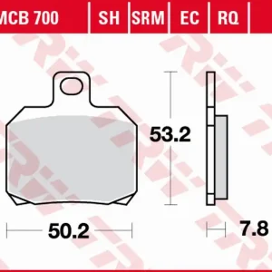 TRW ZF KLOCKI HAMULCOWE KH266 ORGANIC SPORT DUCATI HYPERMOTARD 950 ‘19-, 1000/1200 MULTISTRADA, V4 PANIGALE ‘18-, KTM RC8 1190 ‘09-‘15, SUPERDUKE 1290 ‘14-‘20, MOTO GUZZI V7 750 ‘08-‘14, MV AUGUSTA BRUTALE 800 ‘13-, TYŁ Wysoka jakość