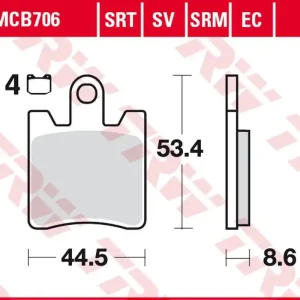 TRW ZF KLOCKI HAMULCOWE KH283 SINTER STREET TRIUMPH TROPHY 1200 ‘13-‘17, YAMAHA FJR 1300 ‘06-, XV 1900 MIDNIGHT STAR ‘11-‘16 PRZÓD Nowość