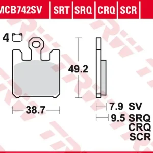TRW ZF KLOCKI HAMULCOWE KH369/4 CARBON RACING KAWASAKI ZX-6RR 600, ZX-6R 636 ‘03-‘06, ZX-10R ‘04-‘07, ZX-12R ‘04-‘06, SUZUKI GSX-R 1000 ‘03, DERBI MULHACEN 659 ‘05, PRZÓD Zamów teraz