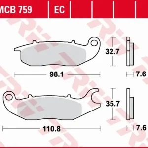 Niska cena TRW ZF KLOCKI HAMULCOWE KH375 ECO ORGANIC HONDA CBF 125 ‘09-‘16, CBR 125R ‘04-‘17, Z 125 MONKEY ‘18-, RIEJU NKD 125 ‘08-‘10, RS-2 125 ‘06-‘10 PRZÓD