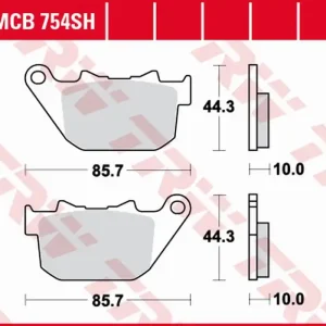 Zniżka TRW ZF KLOCKI HAMULCOWE KH387 SINTER STREET HARLEY-DAVIDSON 883 XL-C/L/N/R ROADSTER/SPORTSTER ‘03-‘15, 1200 XL-C/L/R/X SPORTSTER/NIGHTSTER ‘04-‘13, XR/XR-X 1200 ‘08-‘12 TYŁ