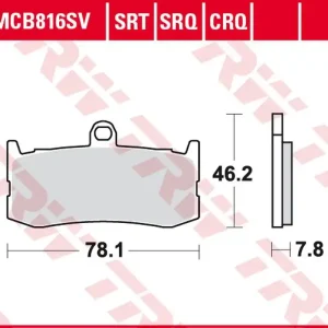 Bestseller TRW ZF KLOCKI HAMULCOWE KH491 SINTER STREET TRIUMPH DAYTONA 675 ‘09-‘17 PRZÓD