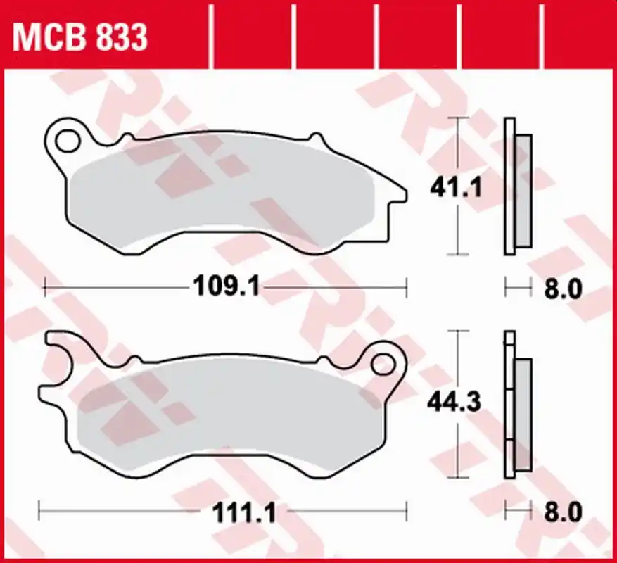 Zniżka TRW ZF KLOCKI HAMULCOWE KH603 ORGANIC HONDA NSC 50/110 ‘12-, PCX 125/150 ‘10-, KYMCO PEOPLE 125 ‘16-, PEUGEOT DJANGO 50/125/150 ‘14-, PRZÓD