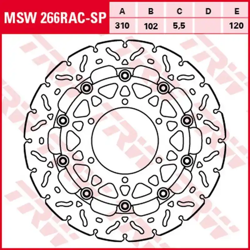 Bestseller TRW ZF TARCZA HAMULCOWA PRZÓD SUZUKI GSX-R 600 ‘08-‘16, GSX-R 750 ‘08-‘16, GSX-R 1000 ‘07-‘16 (310X102X5,5MM) WAVE