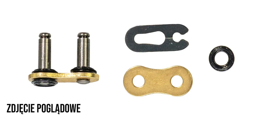 TSUBAKI OGNIWO ŁĄCZĄCE ZAKUWKA NIT PŁASKI DO ŁAŃCUCHA 520 RQ1 PROFESSIONAL ROAD X-RING CHAIN KOLOR ZŁOTY Hit cenowy
