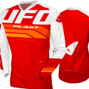 UFO 2024/04 KOSZULKA HORIZON JERSEY CROSS KOLOR CZERWONY BIAŁY ROZMIAR L - KOLEKCJA 2024 Oferta