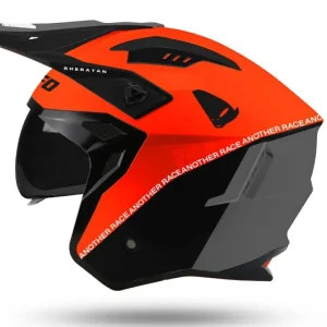 Oferta limitowana UFO KASK SHERATAN JET / TRIAL Z BLENDĄ PRZECIWSŁONECZNĄ KOLOR CZARNY/POMARAŃCZOWY FLUO ROZMIAR M ( ECE 22R06 ) - KOLEKCJA 2024