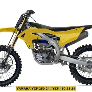 Premium UFO KOMPLET PLASTIKÓW Z OSŁONAMI TELESKOPÓW (AMORTYZATORÓW) YAMAHA YZF 250 ‘24, YZF 450 ‘23-‘24 KOLOR ZŁOTY