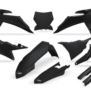 Szybka dostawa UFO KOMPLET PLASTIKÓW (FULL KIT) Z OSŁONAMI TELESKOPÓW (AMORTYZATORÓW) KTM SX 125 / 150 / 250 / 300 ‘25-‘26, SXF (SX-F) 250 / 350 / 450 ‘25-‘26 KOLOR CZARNY