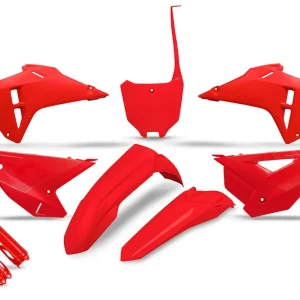 UFO KOMPLET PLASTIKÓW (FULL KIT) Z OSŁONAMI TELESKOPÓW (AMORTYZATORÓW) HONDA CRF 250R / 450R ‘25-‘26 KOLOR CZERWONY Taniej