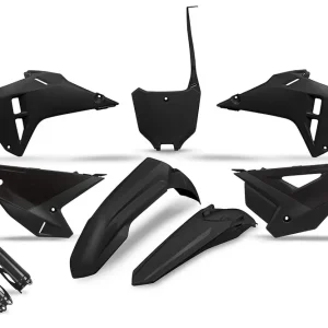 Dostępne od ręki UFO KOMPLET PLASTIKÓW (FULL KIT) Z OSŁONAMI TELESKOPÓW (AMORTYZATORÓW) HONDA CRF 250R / 450R ‘25-‘26 KOLOR CZARNY