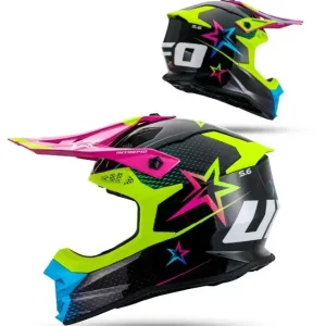 Promocja UFO 2026/01 KASK INTREPID CROSS KOLOR CZARNY/ŻÓŁTY/RÓŻOWY ROZMIAR XL ( ECE 22R06 ) - KOLEKCJA 2026