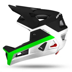 Szybka wysyłka UFO 2026/04 KASK ROWEROWY MTB / E-BIKE DEFCON-TWO Z WYPINANĄ SZCZĘKĄ KOLOR BIAŁY/CZARNY/ZIELONY ROZMIAR L/XL (HE15002KAL/XL)
