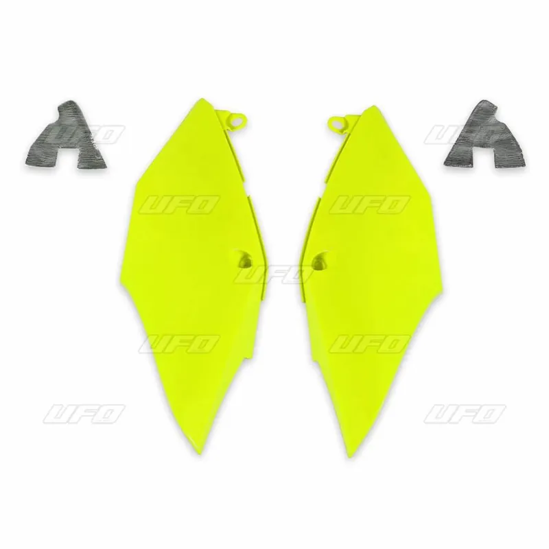 Popularny UFO BOCZKI TYLNE HONDA CRF 250R-RX, CRF 450R-RX 18-19 KOLOR ŻÓŁTY FLUO - WYPRZEDAŻ